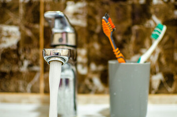 faucet and water