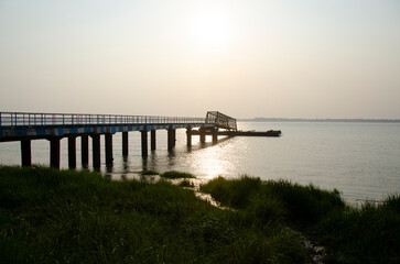 Fototapeta na wymiar jetty of gosaba sundarban west bengal