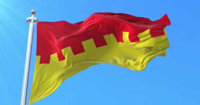 Flag of Cahul District, Moldova. Loop