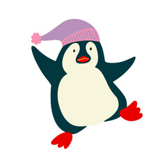 Penguin vector illustration in flat style.