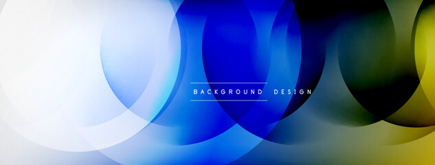 Light geometric abstract background with lines, circles