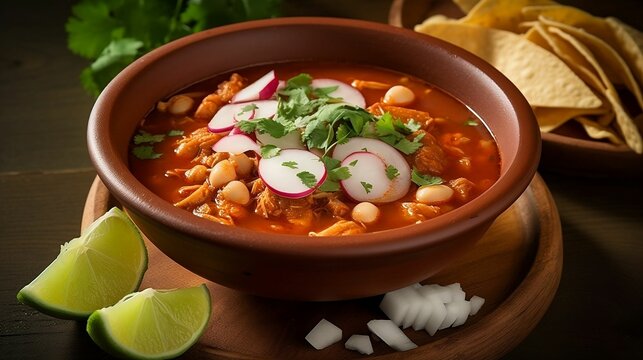 AI generated illustration of traditional menudo dish from Mexico