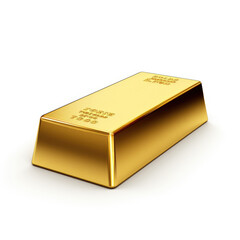 gold bars isolated on white