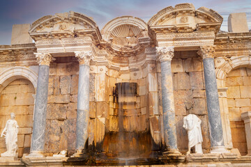 Antoninus Fountain of Sagalassos in Burdur, Turkey