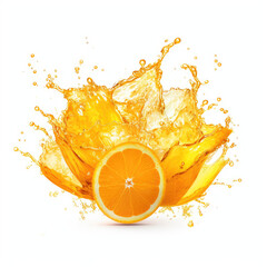 juice splash isolated on white background