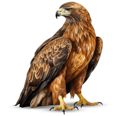 Obraz premium Golden eagle on transparent png background