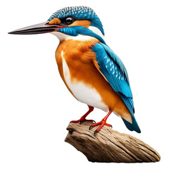 Kingfisher on transparent png background