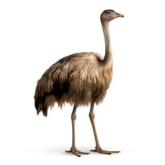 Ostrich on transparent png background