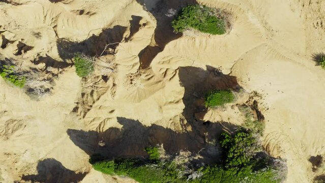Geological sandstone formations on the Lopar peninsula, Rab Island, Croatia