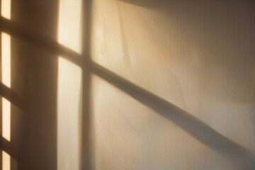 Window blinds with sunlight in the morning. Abstract background for design. AI generated