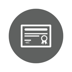 Business, certificate icon.