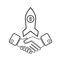 Business Start Up icon. Line, outline symbol.