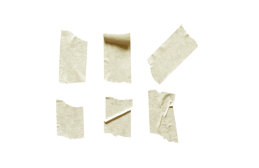 strips of ripped  textured adhesive kraft paper