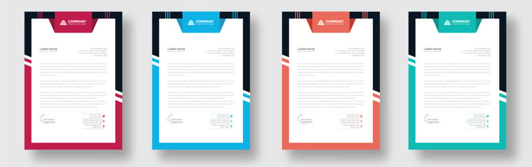 modern creative Clean letterhead flyer corporate business proposal official minimal abstract professional informative newsletter magazine poster brochure design standard color bundle with logo.