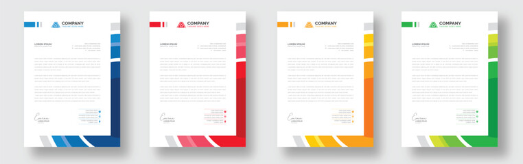 modern creative Clean letterhead flyer corporate business proposal official minimal abstract professional informative newsletter magazine poster brochure design standard color bundle with logo.