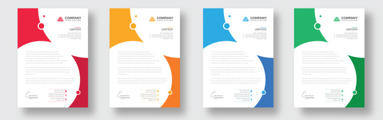 modern creative Clean letterhead flyer corporate business proposal official minimal abstract professional informative newsletter magazine poster brochure design standard color bundle with logo.
