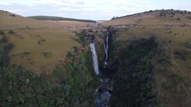 Waterfall from afar - Lisbon Falls - South Africa