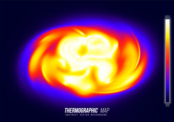 Heat map. Abstract infrared thermographic background. Vector illustration.