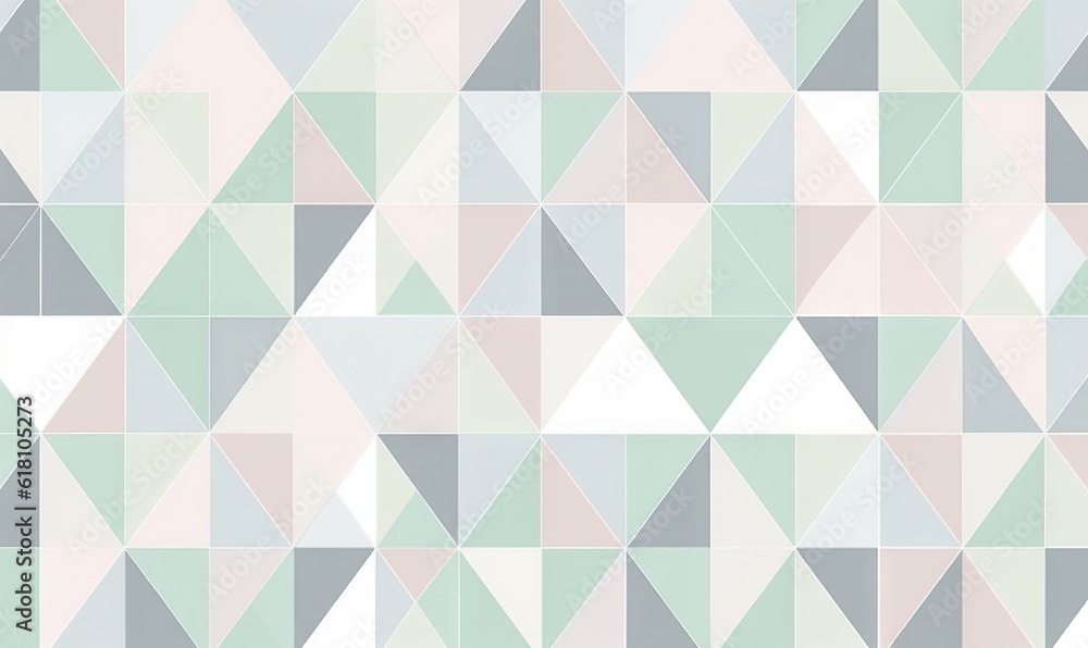 Aufkleber  a very colorful pattern of triangles with a white center in the middle of the triangle pattern, with a light green center in the middle of the triangle.  generative ai