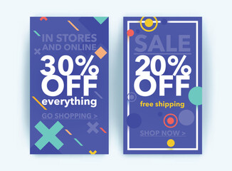 Modern line art website sale banner template. Discount sale banner. Vector illustration fashion newsletter designs, poster design for print or web, media, promotional material - stock vector