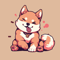 Vector Illustration of a cartoon dog