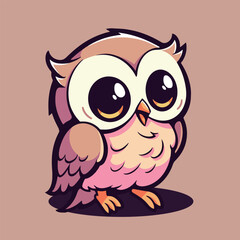 Vector Illustration of a cartoon owl