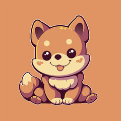 Vector Illustration of a cartoon dog