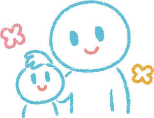 ほめる クレヨン風