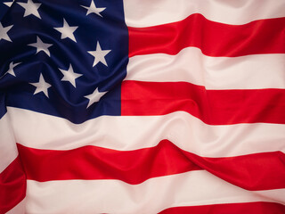 Naklejka premium The National flag of the United States of America.