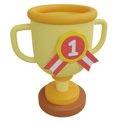 trophy cup isolated on white