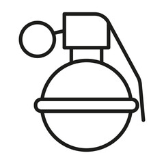 Grenade icon Black outline style