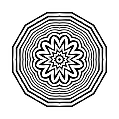 Circular pattern in form of mandala for Henna, tattoo, decoration. Decorative ornament in ethnic oriental style. Coloring book page.Mandalas for coloring book. Decorative round ornaments. mandala.