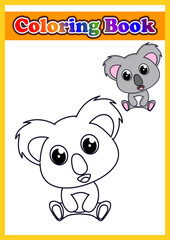 coloring book for kids cute koala