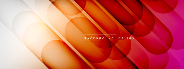 Abstract background - geometric composition created with lights and shadows. Technology or business digital template