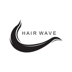 Hair wave logo vector icon illustration design
