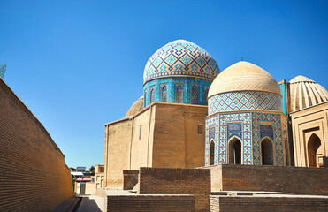 Mausoleums of the Shakhi Zinda complex in Samarkand, Uzbekistan