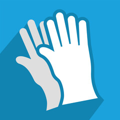 protective gloves simple icon, vector illustration 