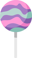 Cute Ball Lollipop Candy Illustration