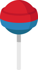 Cute Ball Lollipop Candy Illustration