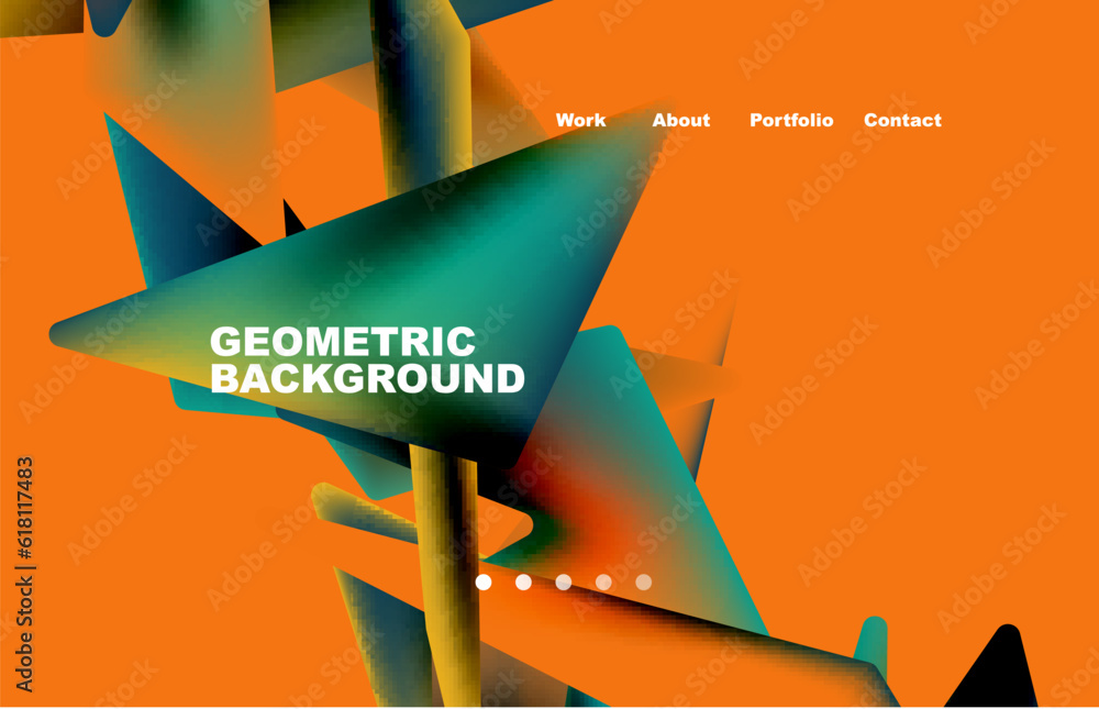 Wall mural broken pieces abstract background. trendy background for your landing page design, concept of web pa