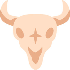 Simple Skull Bull Illustration