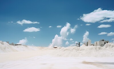 Fototapeta na wymiar Desert and sky with clouds