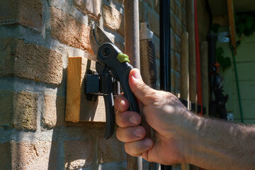 Gartenarbeit verrichten.