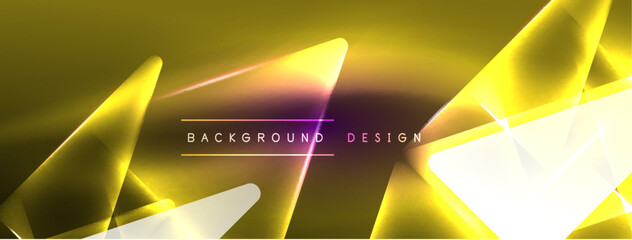 Vibrant Geometric Neon Shiny Line Background. A Bold and Stunning Display of Shapes, Lines, Colors, and Glow, Perfect for Futuristic Modern Designs, Hi-tech Presentations, Technology Web Pages