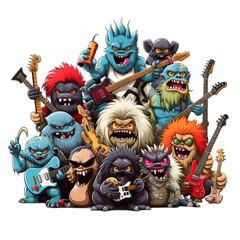 Monsters of Rock and Roll, transparent clipart, high quality PNG's