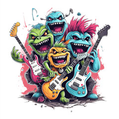 Monsters of Rock and Roll, transparent clipart, high quality PNG's