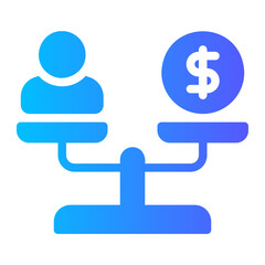 inequality gradient icon