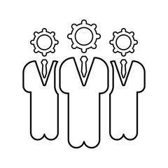 Expert Team icon. Line, outline design.