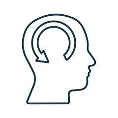 Mind Reload. Line, outline design.