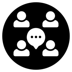 socialize glyph icon